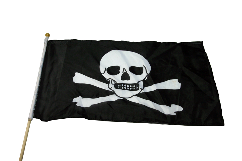 Stockfahne Pirat 30 x 40cm